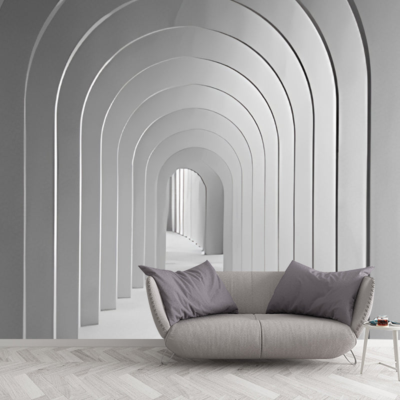 Nordic Mural Wallpaper for Living Room, Pastel Color 3D Stretching Door, Made to Measure Clearhalo 'Wall Decor' 'Wall Mural' 921860