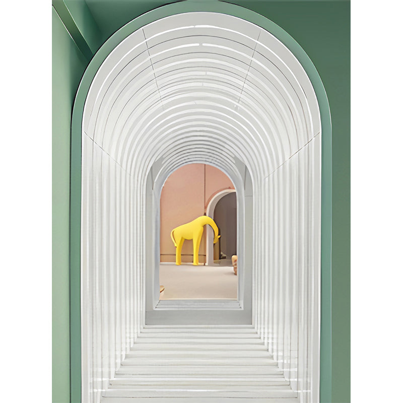 Nordic Mural Wallpaper for Living Room, Pastel Color 3D Stretching Door, Made to Measure Clearhalo 'Wall Decor' 'Wall Mural' 921867