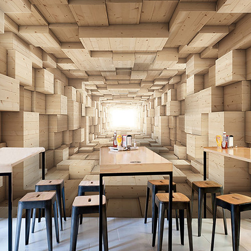 Whole Wall Murals Industrial Color 3D Extensive Zone Non-Woven Fabric Wall Decor for Coffee Shop, Customized Size Available Clearhalo 'Wall Decor' 'Wall Mural' 921876