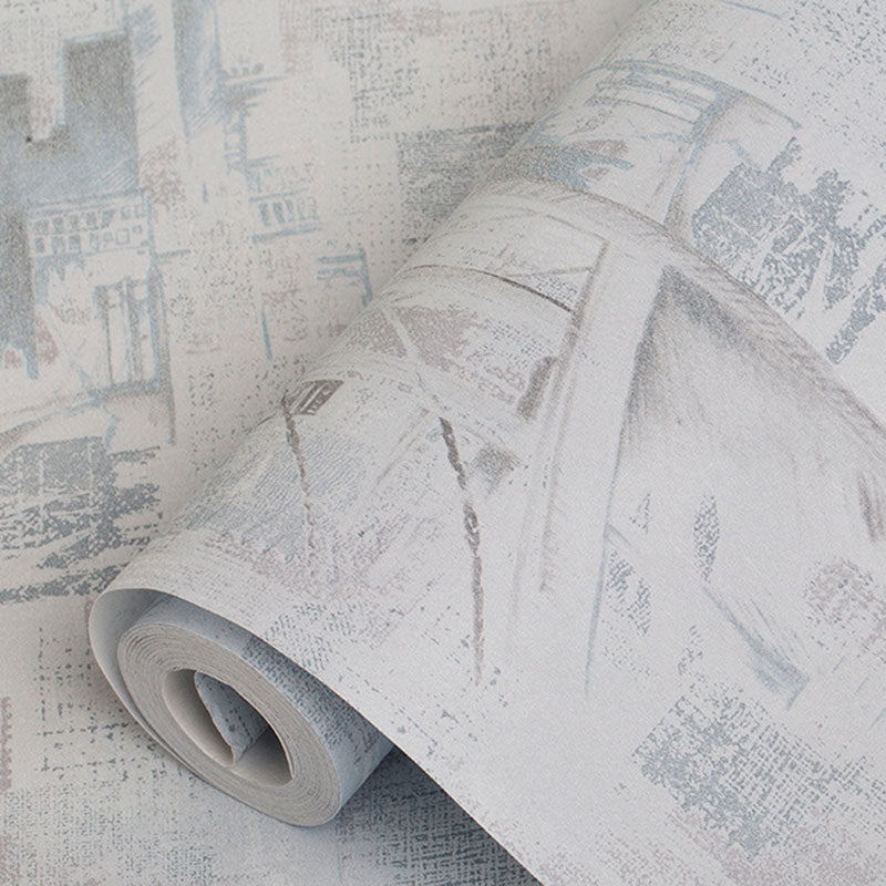 Pastel Color Vintage Castle Wallpaper Non-Pasted Water-Resistant Wall Covering Clearhalo 'Industrial wall decor' 'Industrial' 'Wallpaper' Wall Decor' 922050