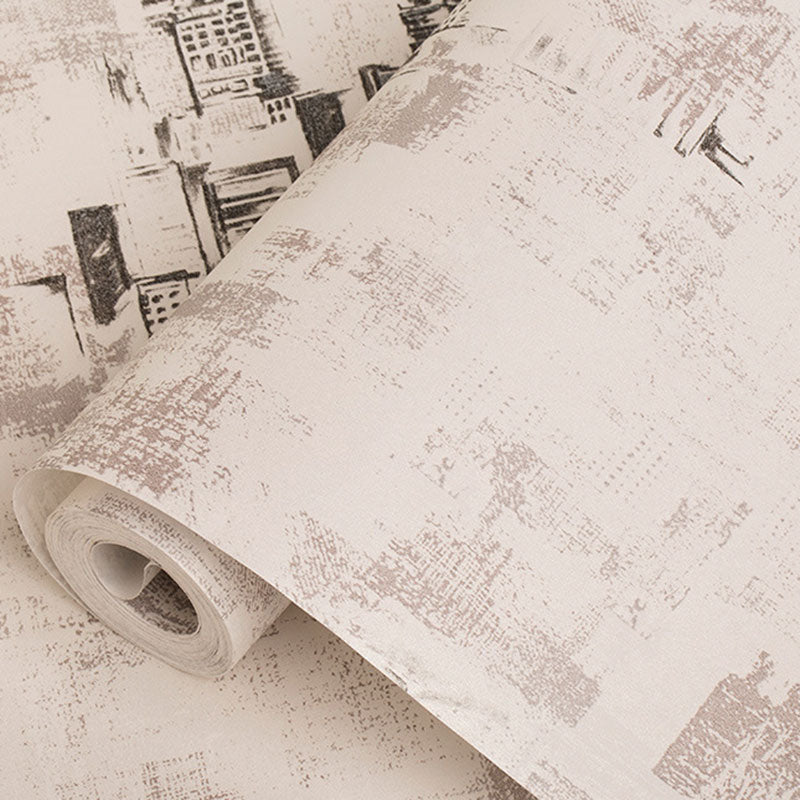 Pastel Color Vintage Castle Wallpaper Non-Pasted Water-Resistant Wall Covering Clearhalo 'Industrial wall decor' 'Industrial' 'Wallpaper' Wall Decor' 922053