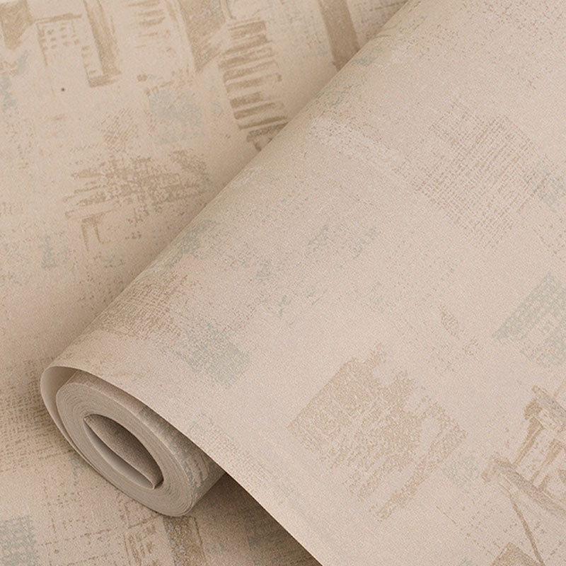 Pastel Color Vintage Castle Wallpaper Non-Pasted Water-Resistant Wall Covering Clearhalo 'Industrial wall decor' 'Industrial' 'Wallpaper' Wall Decor' 922056