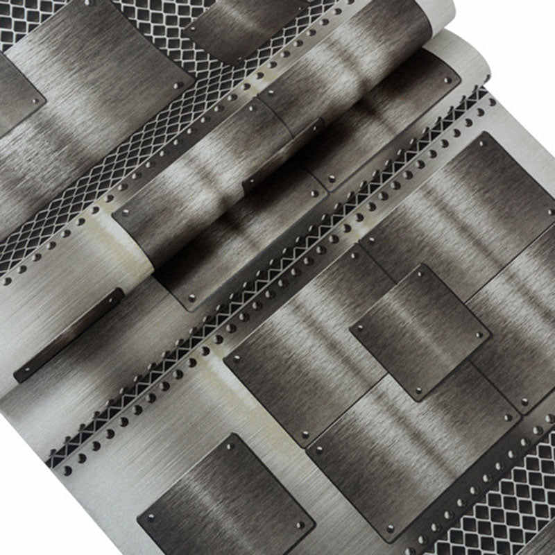 33' x 20.5" Wall Decor Industrial Non-Pasted Iron Peel Wallpaper Roll, Non-Pasted Clearhalo 'Industrial wall decor' 'Industrial' 'Wallpaper' Wall Decor' 922144