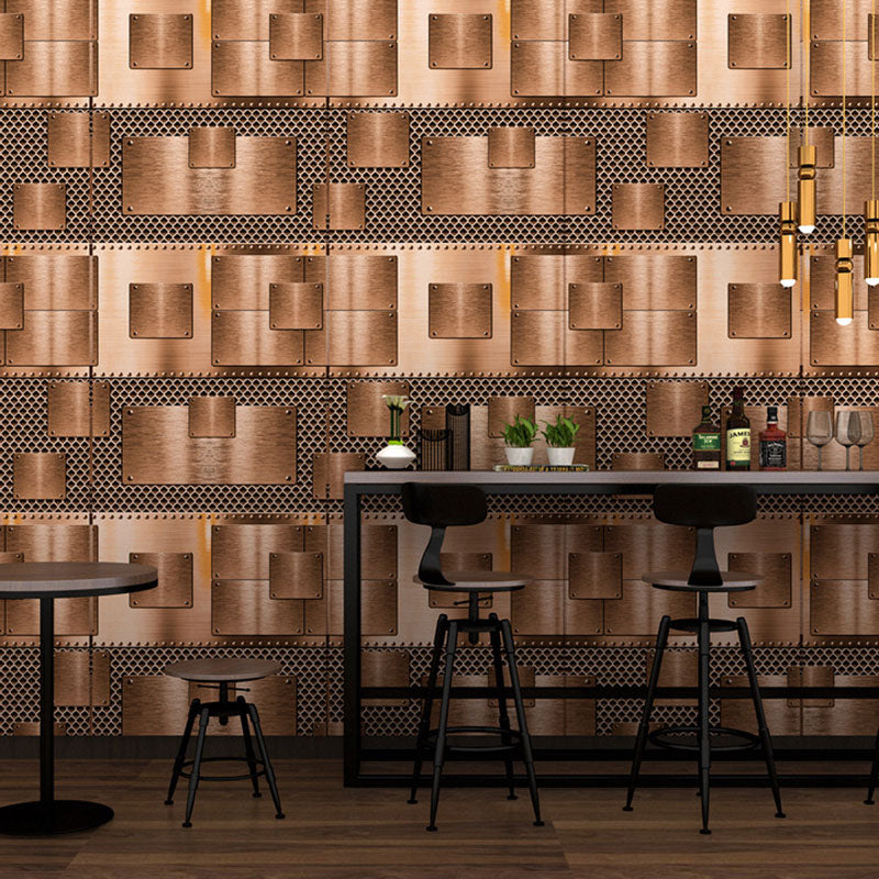 33' x 20.5" Wall Decor Industrial Non-Pasted Iron Peel Wallpaper Roll, Non-Pasted Bronze Clearhalo 'Industrial wall decor' 'Industrial' 'Wallpaper' Wall Decor' 922146