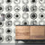 Non-Pasted Wallpaper Roll with Black and White Wall Clock, 33'L x 20.5"W White Clearhalo 'Industrial wall decor' 'Industrial' 'Wallpaper' Wall Decor' 922161