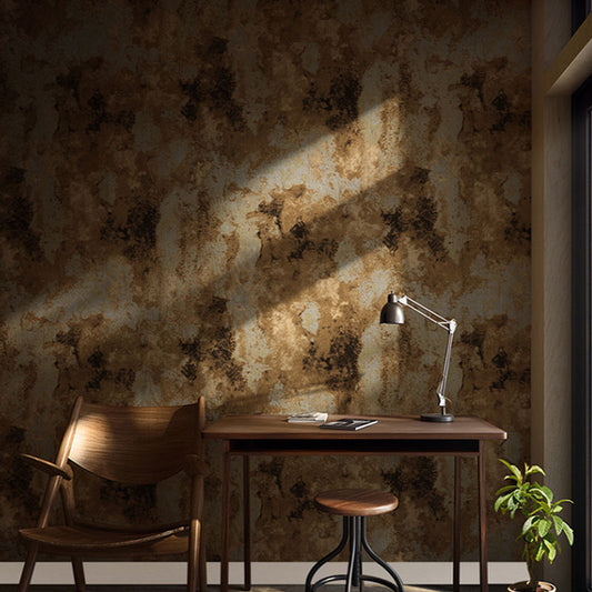 Neutral Colored Textured Surface Wallpaper 33'L x 20.5"W Non-Pasted Stain-Resistant Wall Covering Dark Coffee Clearhalo 'Industrial wall decor' 'Industrial' 'Wallpaper' Wall Decor' 922199