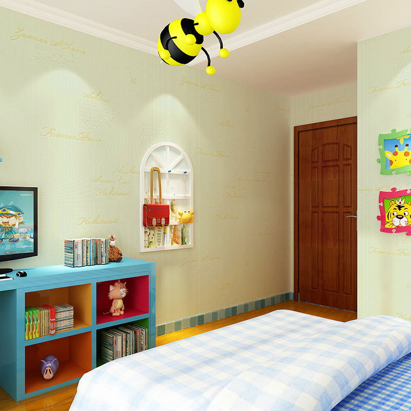 Soft Color Letter Wallpaper Decorative Non-Pasted Wall Covering, 20.5-inch x 31-foot Clearhalo 'Industrial wall decor' 'Industrial' 'Wallpaper' Wall Decor' 922239