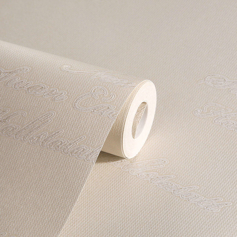 Soft Color Letter Wallpaper Decorative Non-Pasted Wall Covering, 20.5-inch x 31-foot Clearhalo 'Industrial wall decor' 'Industrial' 'Wallpaper' Wall Decor' 922247