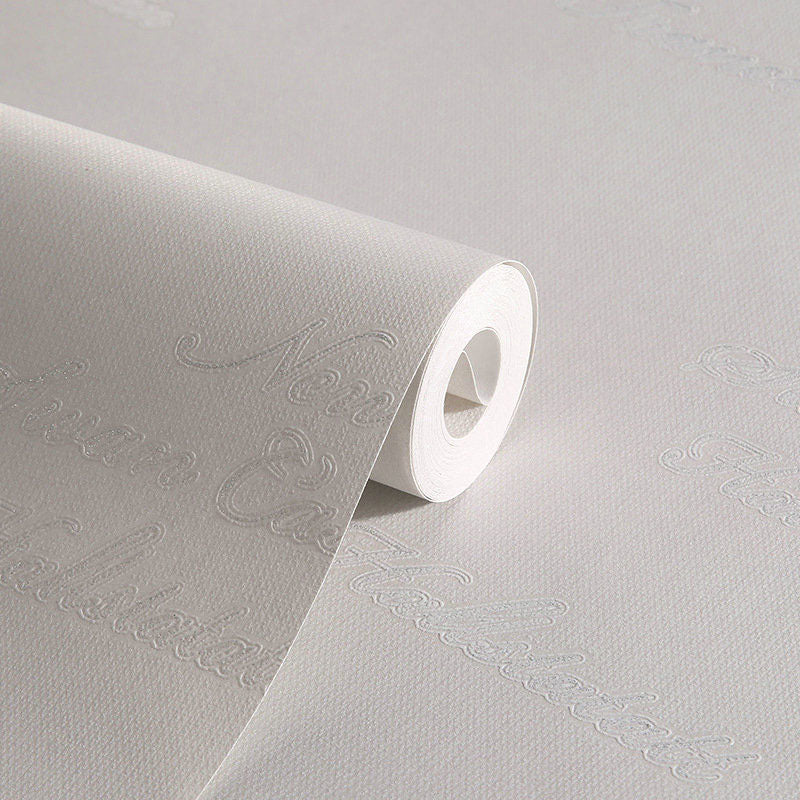 Soft Color Letter Wallpaper Decorative Non-Pasted Wall Covering, 20.5-inch x 31-foot Clearhalo 'Industrial wall decor' 'Industrial' 'Wallpaper' Wall Decor' 922250