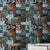 Plaster Wall Decor Non-Pasted Letter Living Room Wallpaper Roll, 57.1 sq ft. Turquoise Clearhalo 'Industrial wall decor' 'Industrial' 'Wallpaper' Wall Decor' 922317