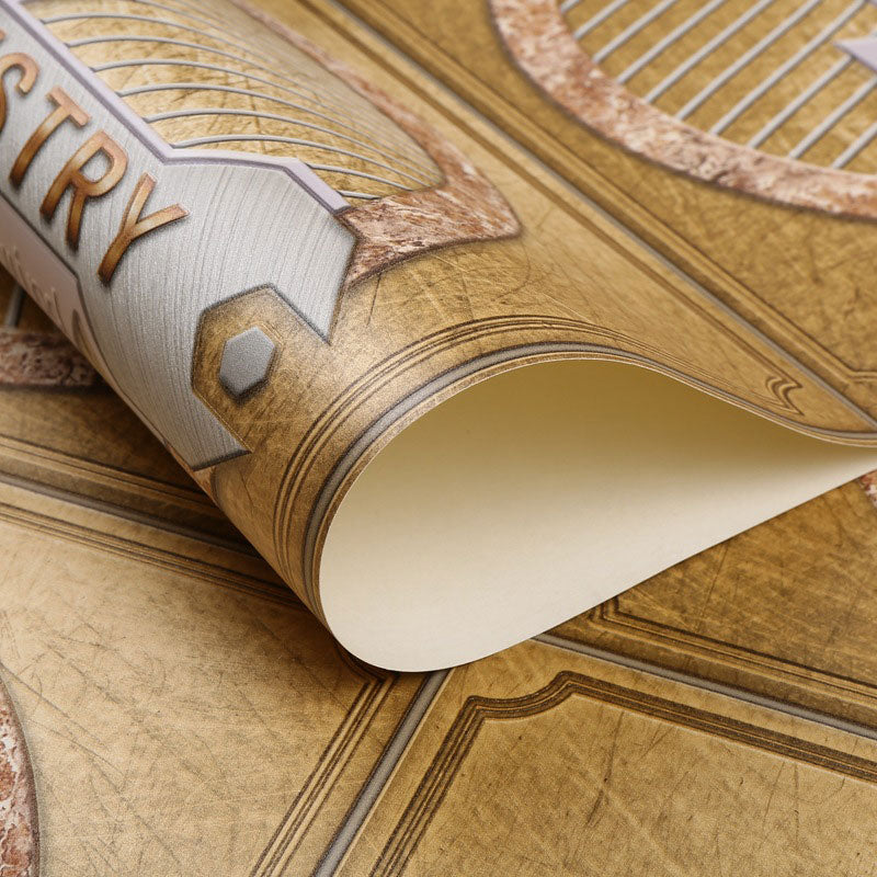 Grid and Circle Wallpaper Roll Non-Pasted Plaster Wall Covering, 31'L x 20.5"W Clearhalo 'Industrial wall decor' 'Industrial' 'Wallpaper' Wall Decor' 922360