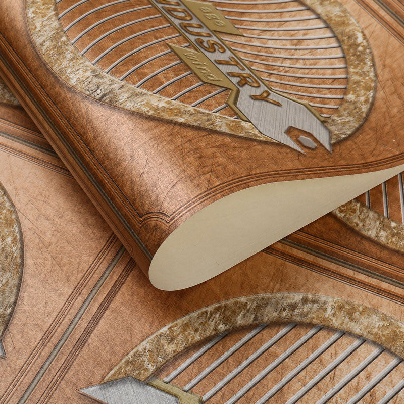 Grid and Circle Wallpaper Roll Non-Pasted Plaster Wall Covering, 31'L x 20.5"W Clearhalo 'Industrial wall decor' 'Industrial' 'Wallpaper' Wall Decor' 922366