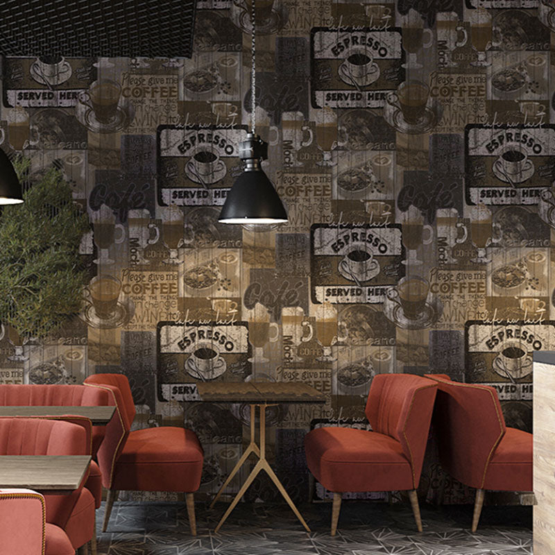 33' by 20.5" Decorative Wallpaper Leisure Shop and Cafe Wall Covering, 33 ft. x 20.5 in Yellow Clearhalo 'Industrial wall decor' 'Industrial' 'Wallpaper' Wall Decor' 922368