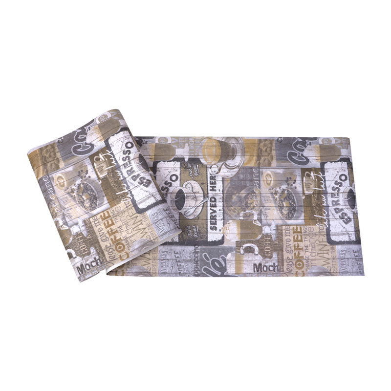 33' by 20.5" Decorative Wallpaper Leisure Shop and Cafe Wall Covering, 33 ft. x 20.5 in Clearhalo 'Industrial wall decor' 'Industrial' 'Wallpaper' Wall Decor' 922370