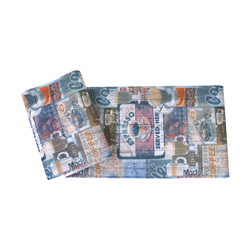 33' by 20.5" Decorative Wallpaper Leisure Shop and Cafe Wall Covering, 33 ft. x 20.5 in Clearhalo 'Industrial wall decor' 'Industrial' 'Wallpaper' Wall Decor' 922374