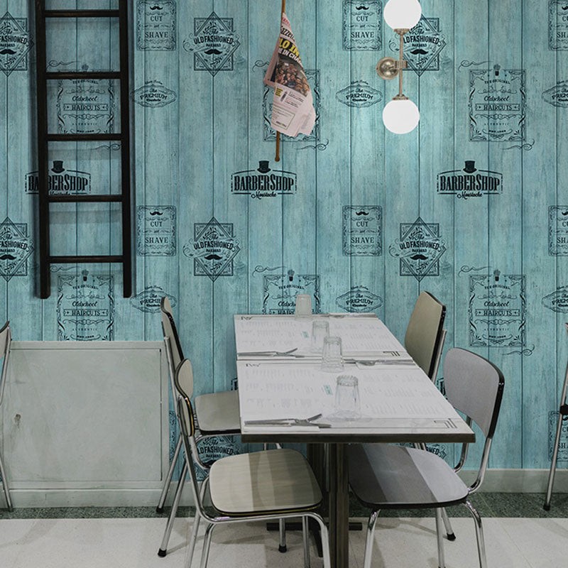 Pastel Color Wallpaper Roll Plaster Decorative Wood and Stripe Wall Decor, 33' x 20.5" Blue Clearhalo 'Industrial wall decor' 'Industrial' 'Wallpaper' Wall Decor' 922388