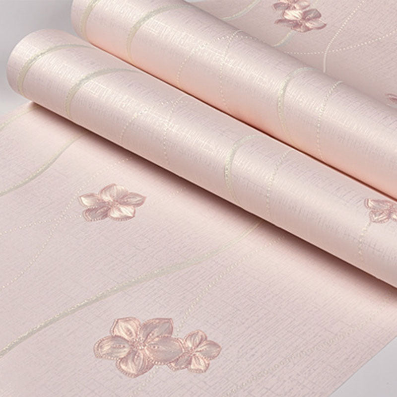 Neutral Color Wall Decor 31'L x 20.5"W Non-Woven Moisture-Resistant Magnolia Deign Wallpaper Light Pink Clearhalo 'Country wall decor' 'Rustic' 'Wallpaper' Wall Decor' 922410