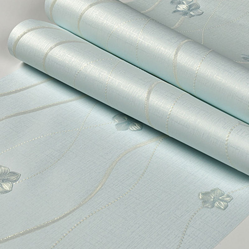 Neutral Color Wall Decor 31'L x 20.5"W Non-Woven Moisture-Resistant Magnolia Deign Wallpaper Light Blue Clearhalo 'Country wall decor' 'Rustic' 'Wallpaper' Wall Decor' 922414