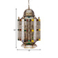 Geometric Restaurant Hanging Pendant Art Deco Metal 6-Light Brass Chandelier Lighting Fixture Clearhalo 'Ceiling Lights' 'Chandeliers' Lighting' options 922511