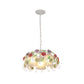 3 Lights Suspension Pendant Countryside Flower White Glass Hanging Chandelier with Bird Nest Cage Clearhalo 'Ceiling Lights' 'Chandeliers' Lighting' options 922661