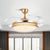 Metal Gold Finish Fan Light Circular Contemporary 16" Wide LED Semi Flush Ceiling Light, 4 Blades Gold Clearhalo 'Ceiling Fans with Lights' 'Ceiling Fans' Lighting' 923839