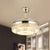 19.5" Wide Gold LED Ceiling Fan Light Modern Crystal Encrusted Tiers Semi Flush Light Fixture with 3 Blades Gold Clearhalo 'Ceiling Fans with Lights' 'Ceiling Fans' Lighting' 923847