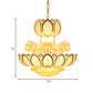 Lotus Blossom Restaurant Chandelier Modern Crystal 8 Heads Gold Finish Hanging Pendant Light Clearhalo 'Ceiling Lights' 'Chandeliers' Lighting' options 923886