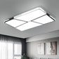 Integrated LED Living Room Ceiling Light Fixture with Rectangular/Square Acrylic Shade Modern White Flush Mount Light, 21.5"/37.5"/45" Wide Clearhalo 'Ceiling Lights' 'Close To Ceiling Lights' 'Close to ceiling' 'Flush mount' Lighting' 926497