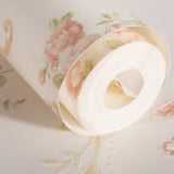 33' x 20.5" Wall Decor Korean Dense Flower Design Non-Pasted Wall Covering in Morandi Color Orange Red Clearhalo 'Country wall decor' 'Rustic' 'Wallpaper' Wall Decor' 926566