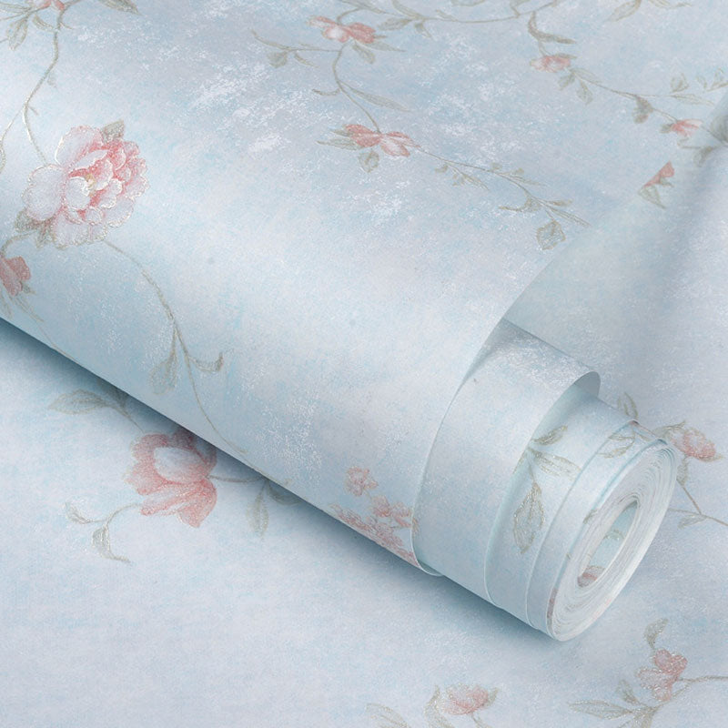 Countryside Wall Decor Dense Flower Pattern Non-Pasted Wallpaper, 20.5"W x 31'L Clearhalo 'Country wall decor' 'Rustic' 'Wallpaper' Wall Decor' 926758