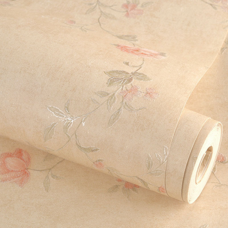 Countryside Wall Decor Dense Flower Pattern Non-Pasted Wallpaper, 20.5"W x 31'L Clearhalo 'Country wall decor' 'Rustic' 'Wallpaper' Wall Decor' 926764