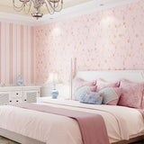 Countryside Wall Decor Dense Flower Pattern Non-Pasted Wallpaper, 20.5"W x 31'L Light Purple