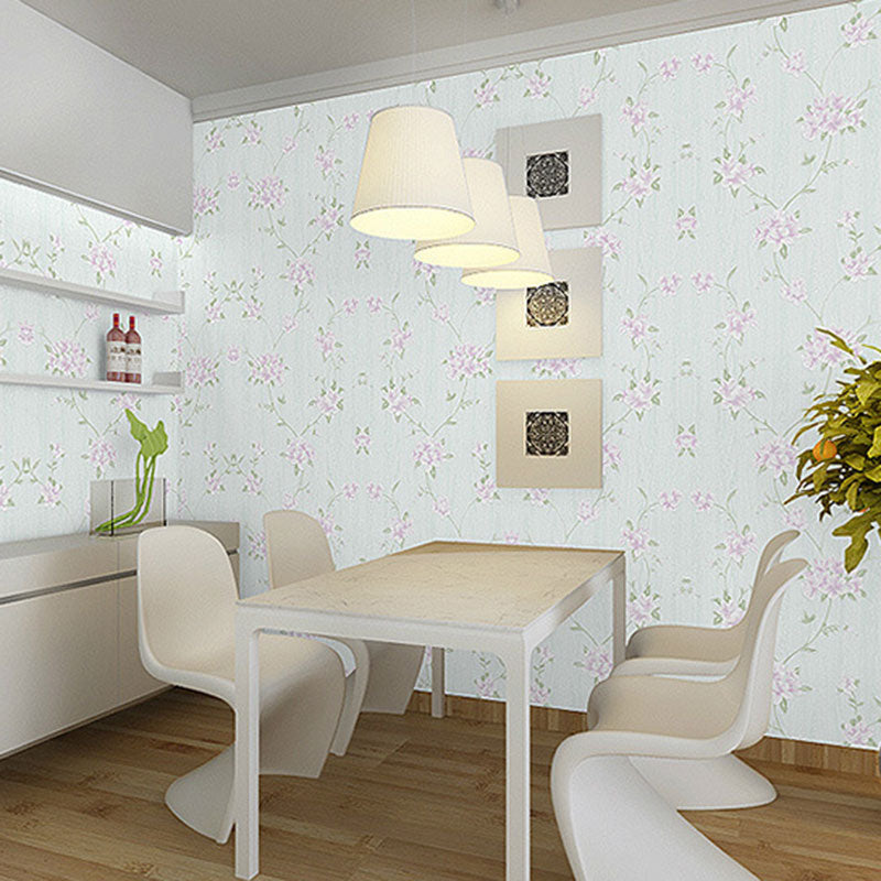 Non-Pasted Wallpaper Roll with Natural Color Garden and Flower Design, 33-foot x 20.5-inch Clearhalo 'Country wall decor' 'Rustic' 'Wallpaper' Wall Decor' 926777