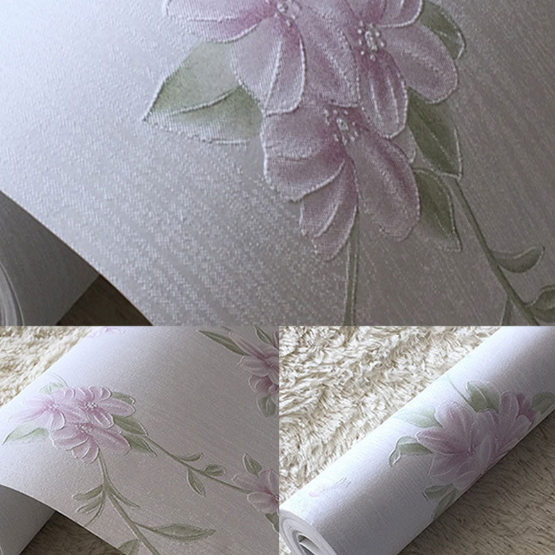 Non-Pasted Wallpaper Roll with Natural Color Garden and Flower Design, 33-foot x 20.5-inch Clearhalo 'Country wall decor' 'Rustic' 'Wallpaper' Wall Decor' 926778