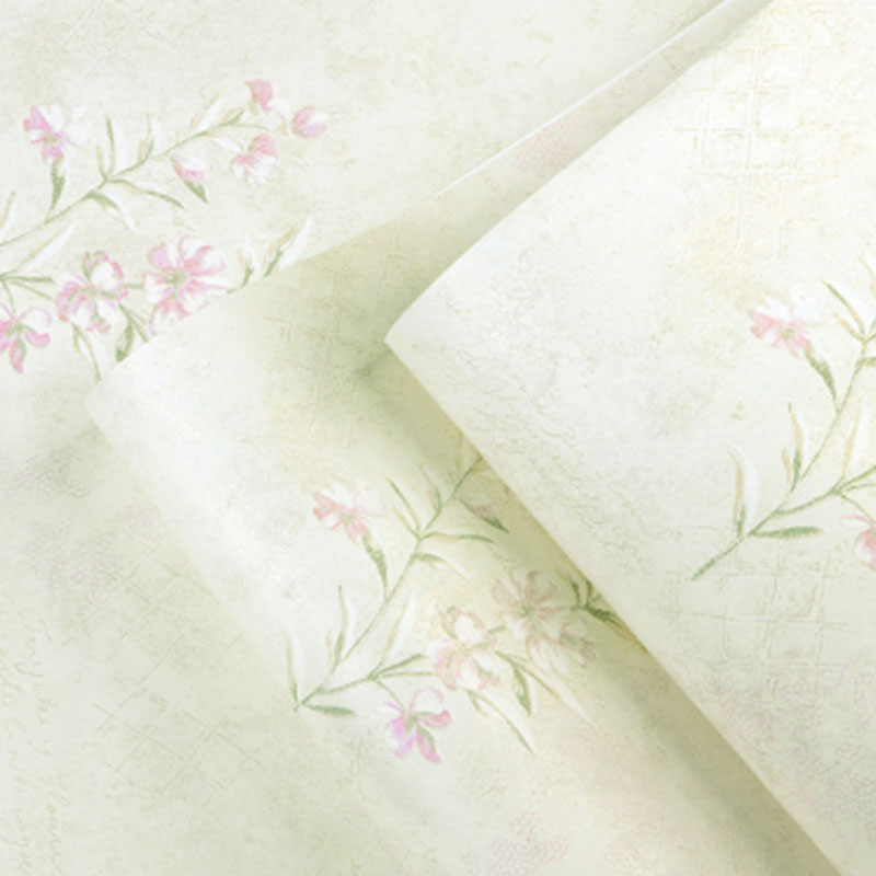 Light Color Wall Decor 31'L x 20.5"W Non-Woven Moisture-Resistant Dense Flower Design Wallpaper Clearhalo 'Country wall decor' 'Rustic' 'Wallpaper' Wall Decor' 926845