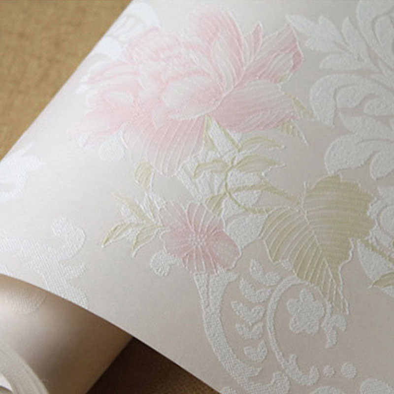 Natural Color Blossom Wall Decor Stain-Resistant Non-Pasted Wallpaper Roll, 33 ft. x 20.5 in Clearhalo 'Country wall decor' 'Rustic' 'Wallpaper' Wall Decor' 926868