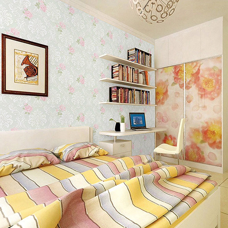 Natural Color Blossom Wall Decor Stain-Resistant Non-Pasted Wallpaper Roll, 33 ft. x 20.5 in Beige Clearhalo 'Country wall decor' 'Rustic' 'Wallpaper' Wall Decor' 926870