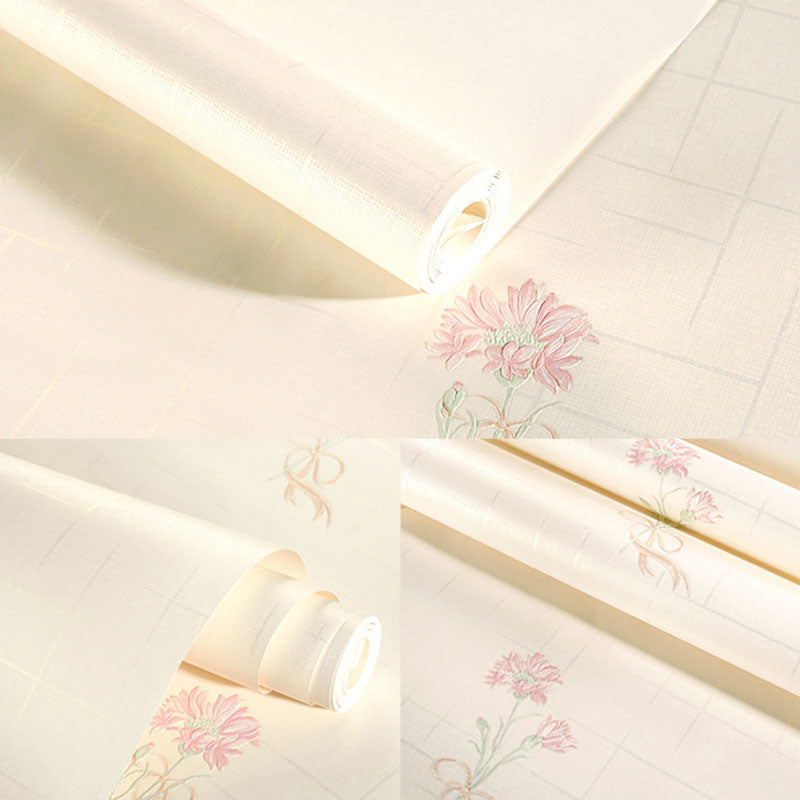 Coffee Shop and Bedroom Wallpaper with Pastel Color Tiny Flower Design, 31'L x 20.5"W, Non-Pasted Clearhalo 'Country wall decor' 'Rustic' 'Wallpaper' Wall Decor' 926955