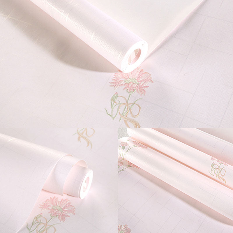 Coffee Shop and Bedroom Wallpaper with Pastel Color Tiny Flower Design, 31'L x 20.5"W, Non-Pasted Clearhalo 'Country wall decor' 'Rustic' 'Wallpaper' Wall Decor' 926964