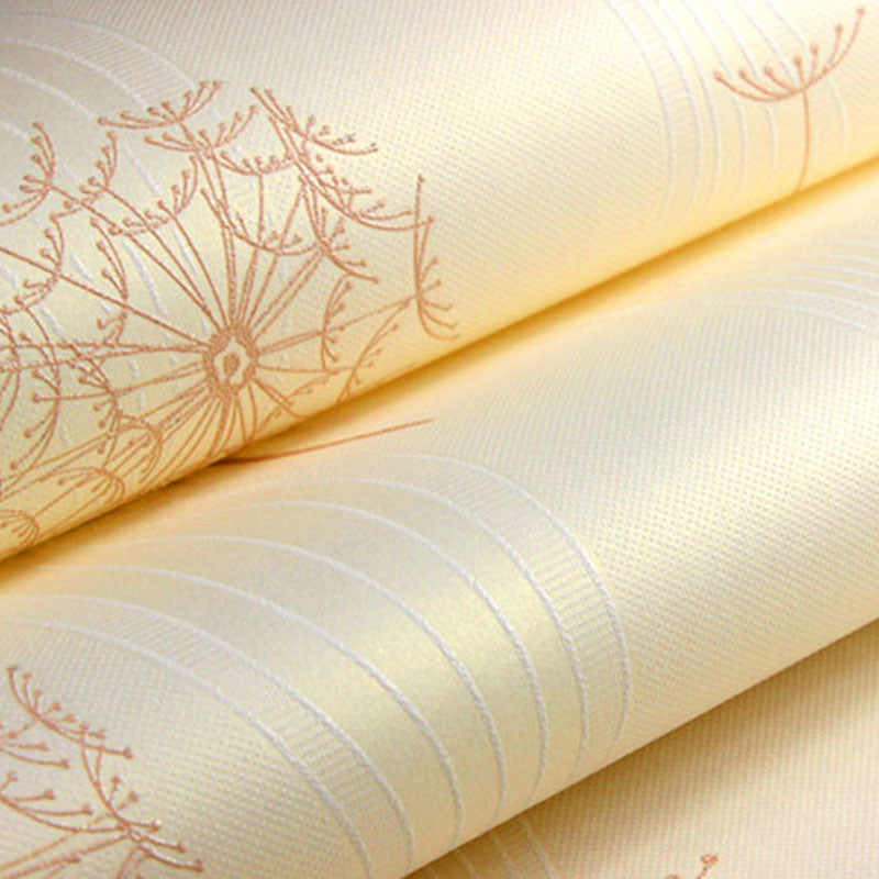 Non-Pasted Wallpaper Roll 31 ft. x 20.5 in Countryside Dandelion and Stem Wall Decor for Accent Wall Clearhalo 'Country wall decor' 'Rustic' 'Wallpaper' Wall Decor' 926967