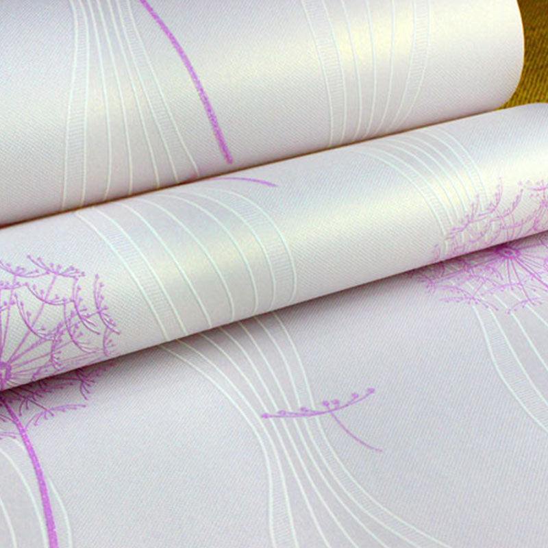 Non-Pasted Wallpaper Roll 31 ft. x 20.5 in Countryside Dandelion and Stem Wall Decor for Accent Wall Clearhalo 'Country wall decor' 'Rustic' 'Wallpaper' Wall Decor' 926970