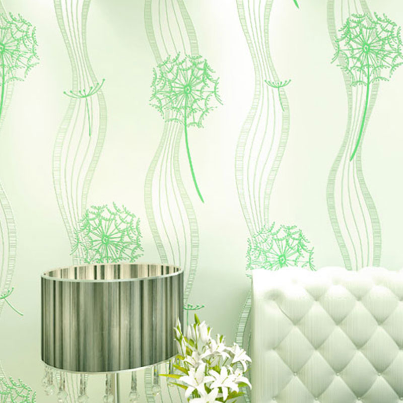 Non-Pasted Wallpaper Roll 31 ft. x 20.5 in Countryside Dandelion and Stem Wall Decor for Accent Wall Clearhalo 'Country wall decor' 'Rustic' 'Wallpaper' Wall Decor' 926973