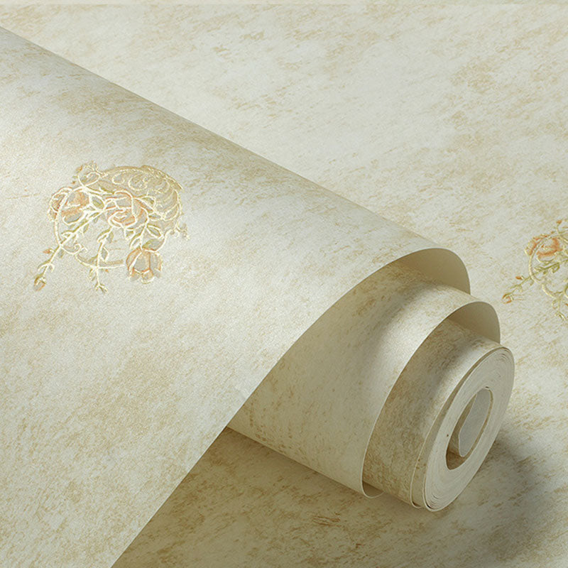 33' x 20.5" Wallpaper Roll Embossed Blossoms Wall Covering, Non-Pasted Clearhalo 'Country wall decor' 'Rustic' 'Wallpaper' Wall Decor' 927039