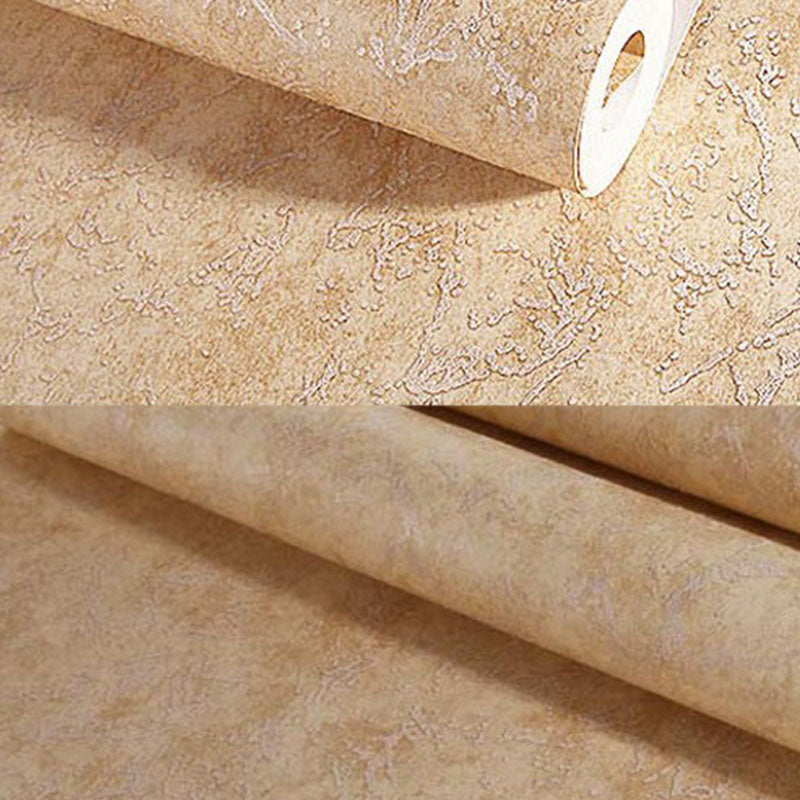 20.5" x 33' Decorative Wall Covering Bedroom Textured Surface Wallpaper Roll Flaxen Clearhalo 'Country wall decor' 'Rustic' 'Wallpaper' Wall Decor' 927133