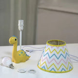 Resin Dinosaur Desk Light 1 Bulb Cartoon Study Light with Zig-Zag Shade in Yellow for Kid Bedroom Clearhalo 'Lamps' 'Table Lamps' Lighting' 92753