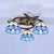 Domed Ceiling Light Fixture Vintage Stained Glass 3 Lights Flushmount Light with Leaf Decoration in Blue Blue Clearhalo 'Ceiling Lights' 'Close To Ceiling Lights' 'Close to ceiling' 'Glass shade' 'Glass' 'Semi-flushmount' 'Tiffany close to ceiling' 'Tiffany' Lighting' 92754