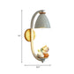 Sleeping Boy/Girl Wall Lighting Idea Nordic Resin 1 Bulb Bedside Wall Mounted Lamp with Bell Shade in White Clearhalo 'Wall Lamps & Sconces' 'Wall Lights' Lighting' 927839