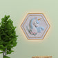Pink Unicorn Sconce Lighting with Hexagon Design Cartoon LED Resin Pull-Chain Wall Lamp Clearhalo 'Wall Lamps & Sconces' 'Wall Lights' Lighting' 927875