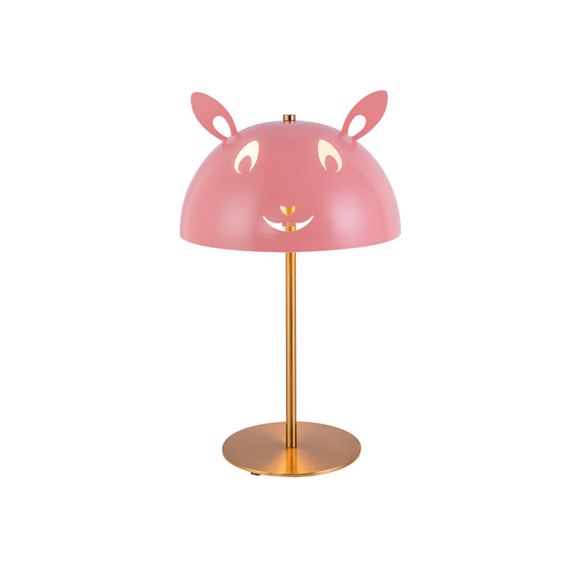 Pink Rabbit/White Panda Night Table Lamp Nordic Style Metal 1 Head Gold Nightstand Light for Bedside Clearhalo 'Lamps' 'Table Lamps' Lighting' 927958