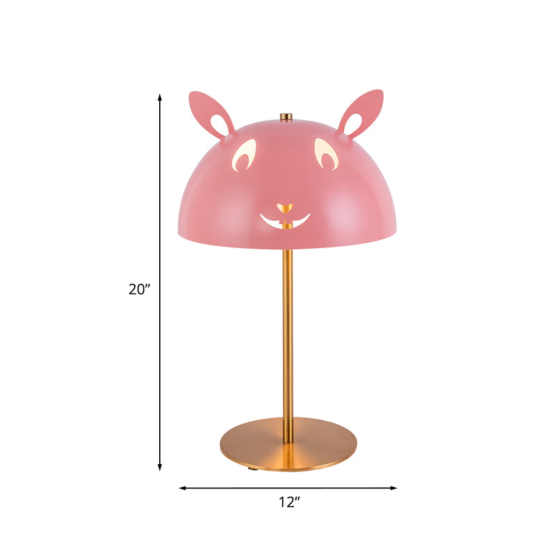 Pink Rabbit/White Panda Night Table Lamp Nordic Style Metal 1 Head Gold Nightstand Light for Bedside Clearhalo 'Lamps' 'Table Lamps' Lighting' 927960